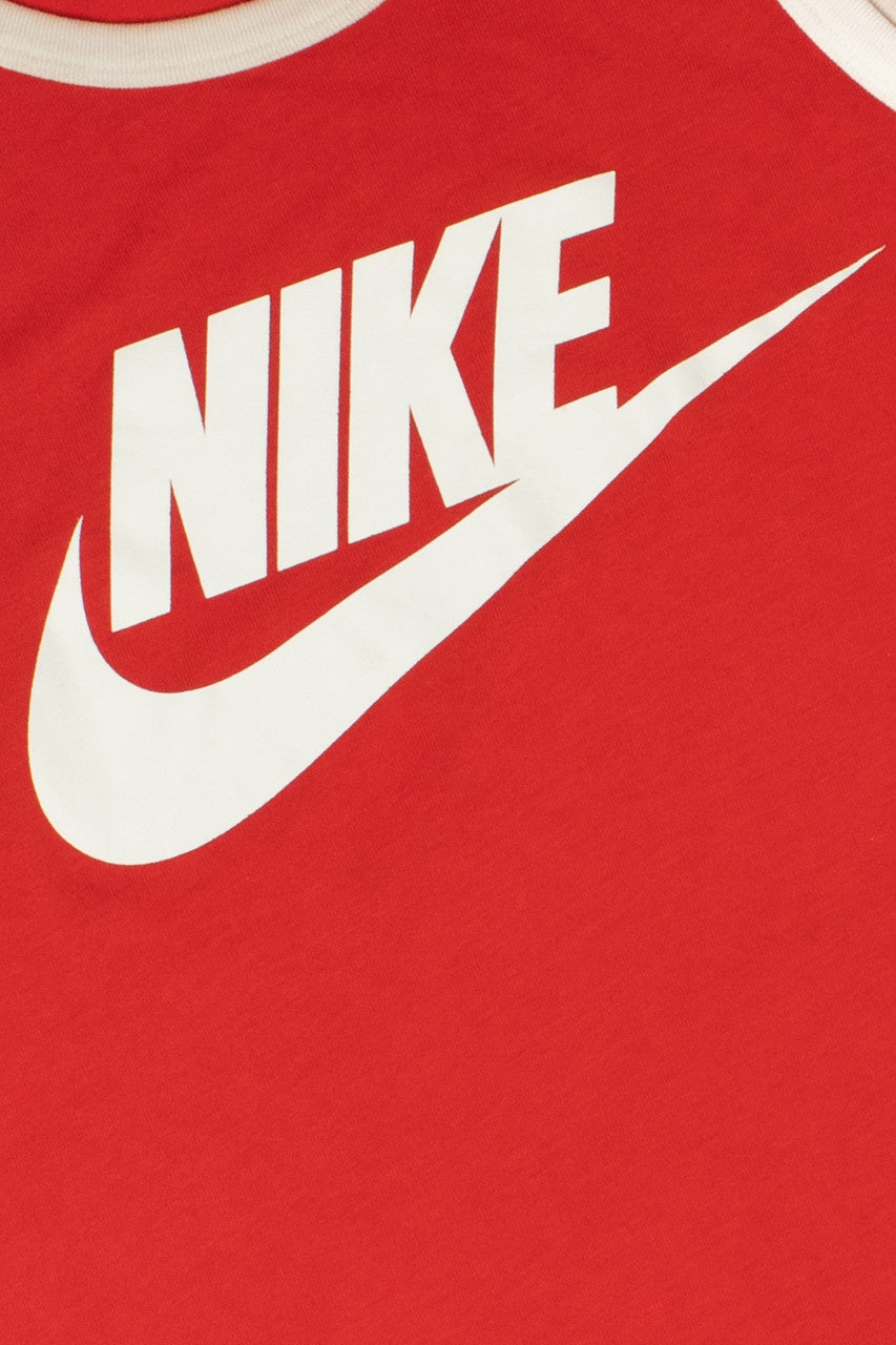 Retro Nike Swoosh Logo Ringer Tank Top
