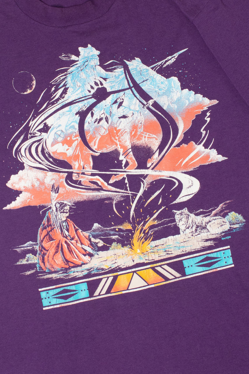 Vintage "Branson, MO" Scenic Tribal Print T-Shirt