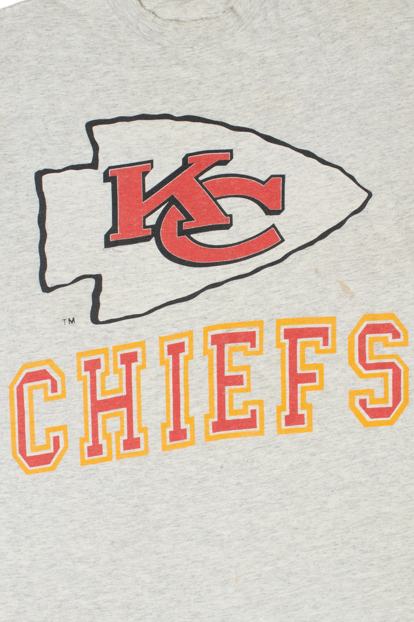 Vintage Thrashed Kansas City Chiefs NFL Single Stitch T-Shirt