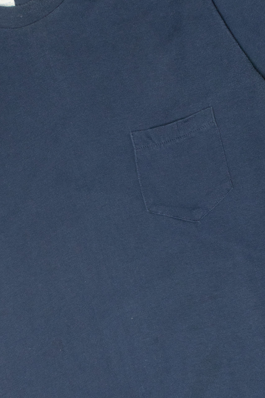 Vintage 1980's Navy Blue Blank Pocket T-Shirt
