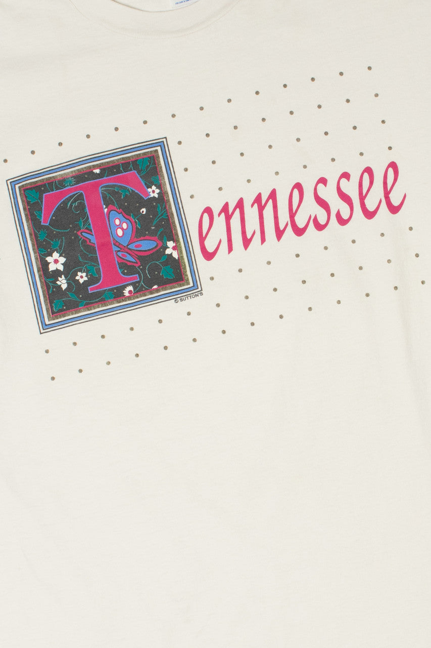 Vintage "Tennessee" Butterfly Graphic T-Shirt