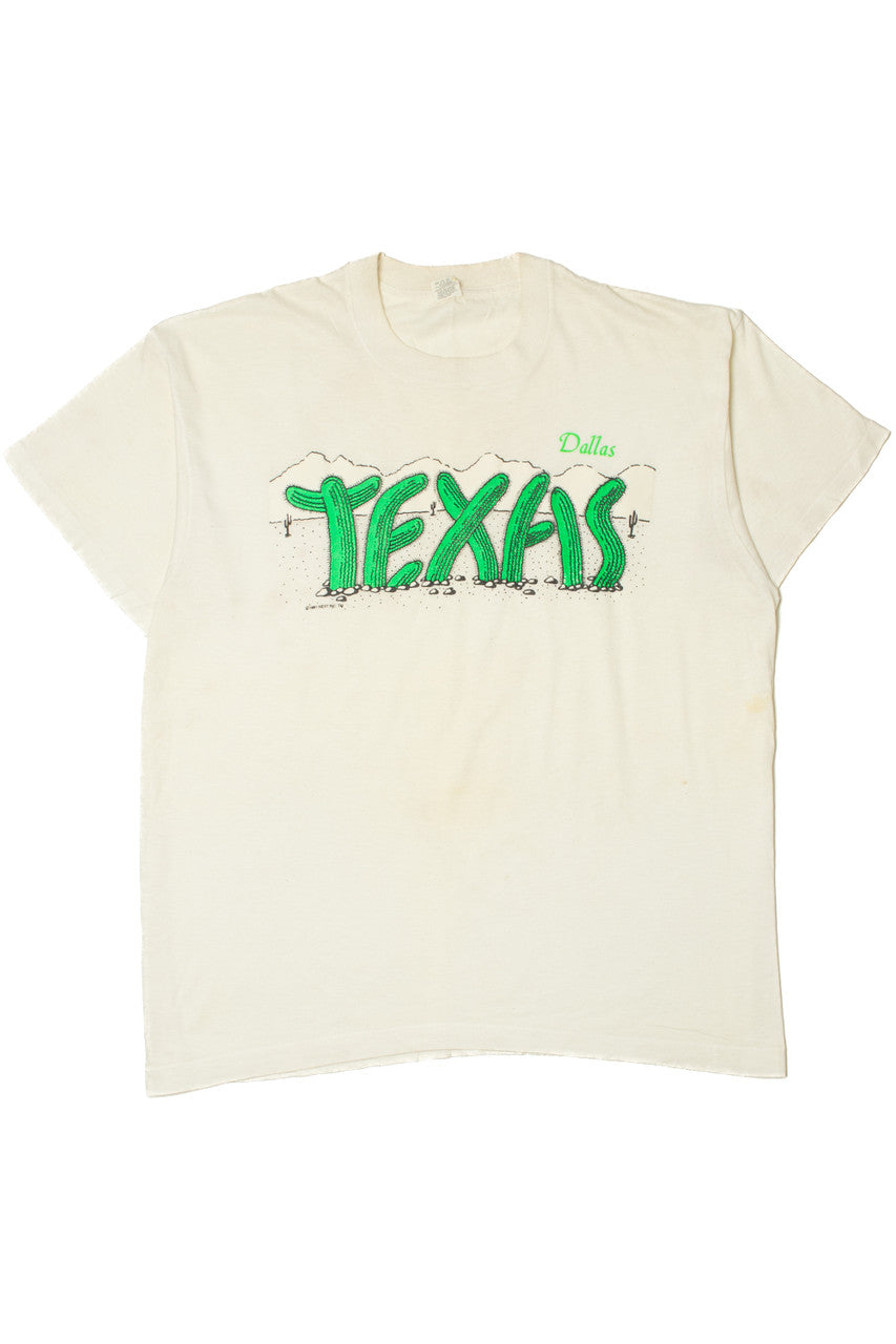 Vintage 1991 "Texas" Cacti Spellout T-Shirt
