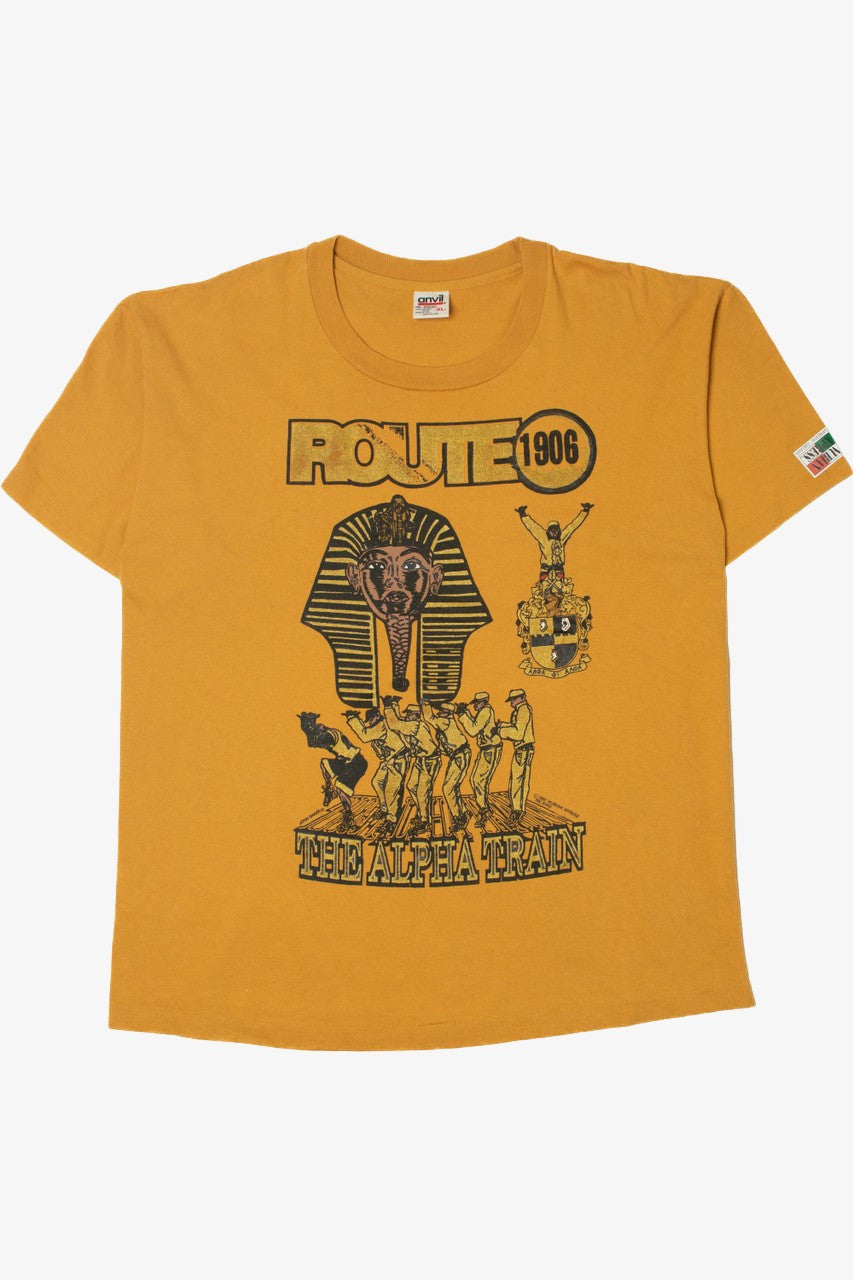 Vintage 1995 "Route 1906" Nubian Express Gold Shimmer T-Shirt