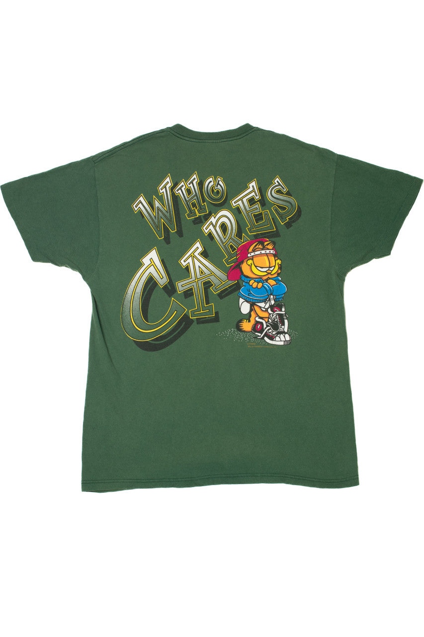 Vintage Garfield "So What" "Who Cares" Single Stitch T-Shirt