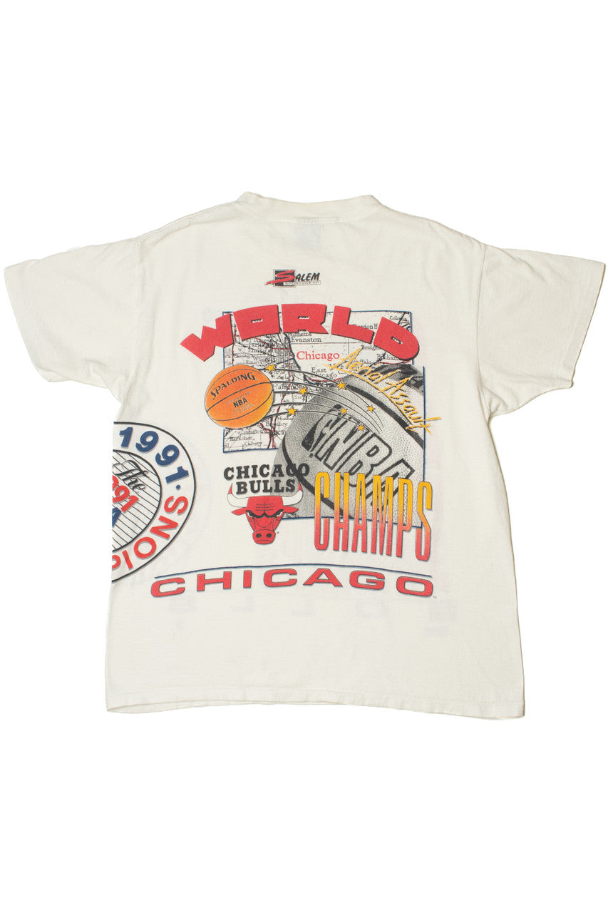 Vintage 1991 Chicago Bulls NBA World Champs AOP T-Shirt
