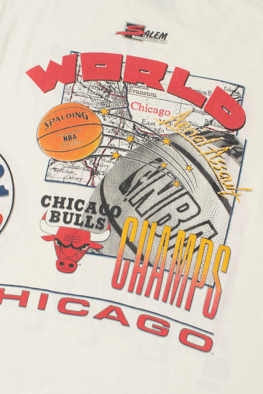 Vintage 1991 Chicago Bulls NBA World Champs AOP T-Shirt