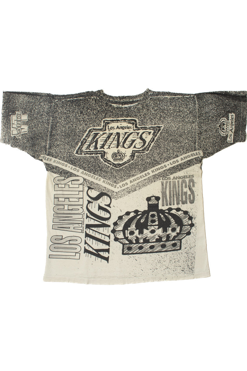 Vintage Los Angeles Kings NHL All Over Print T-Shirt