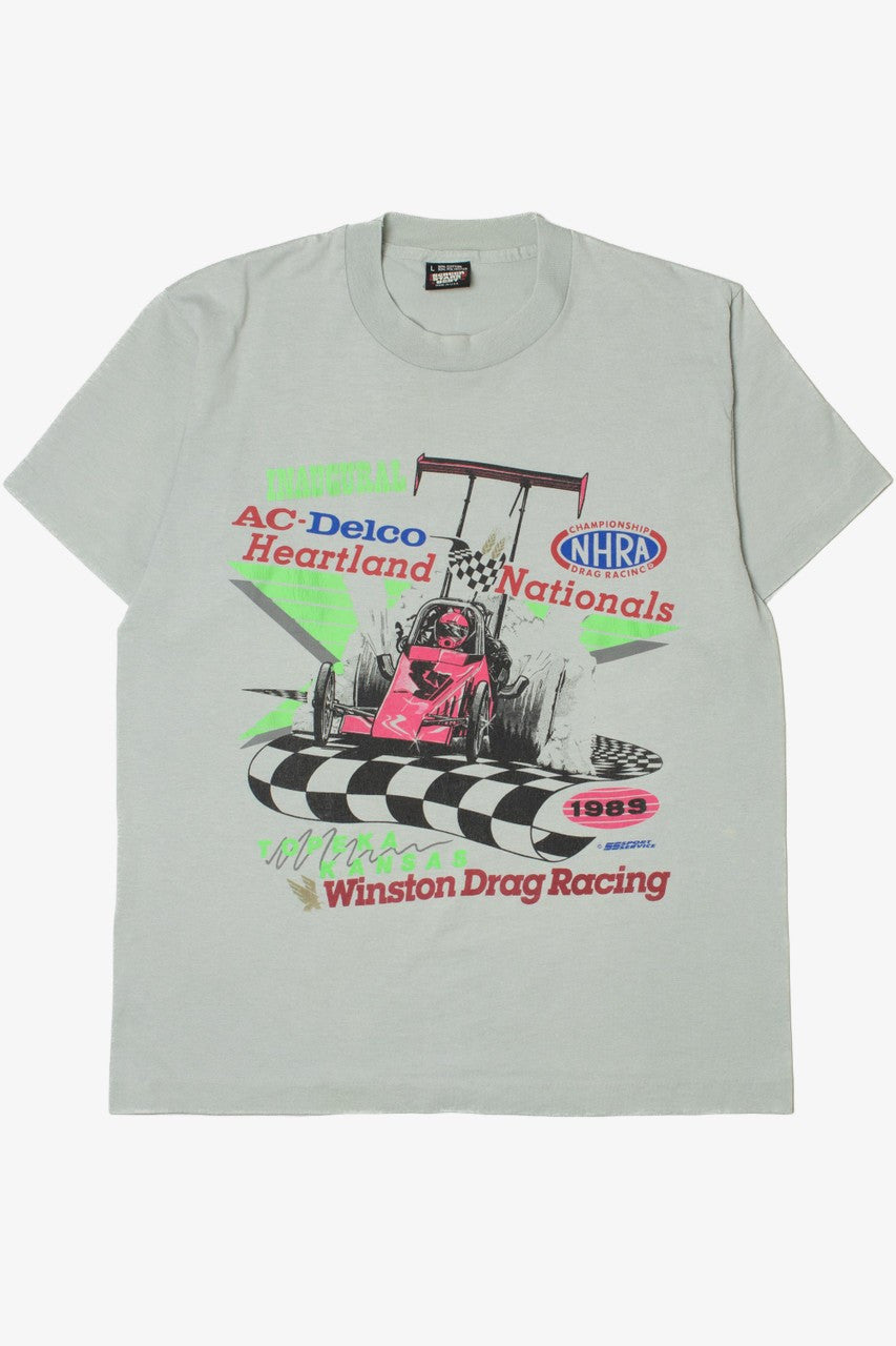 Vintage 1989 Inaugural NHRA Winston Drag Racing Nationals T-Shirt