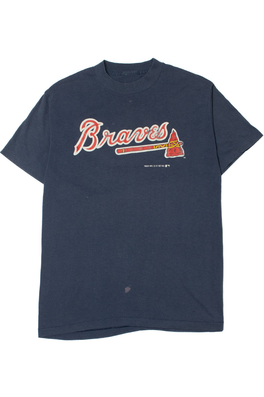 Vintage 1987 Atlanta Braves MLB Baseball Single Stitch T-Shirt