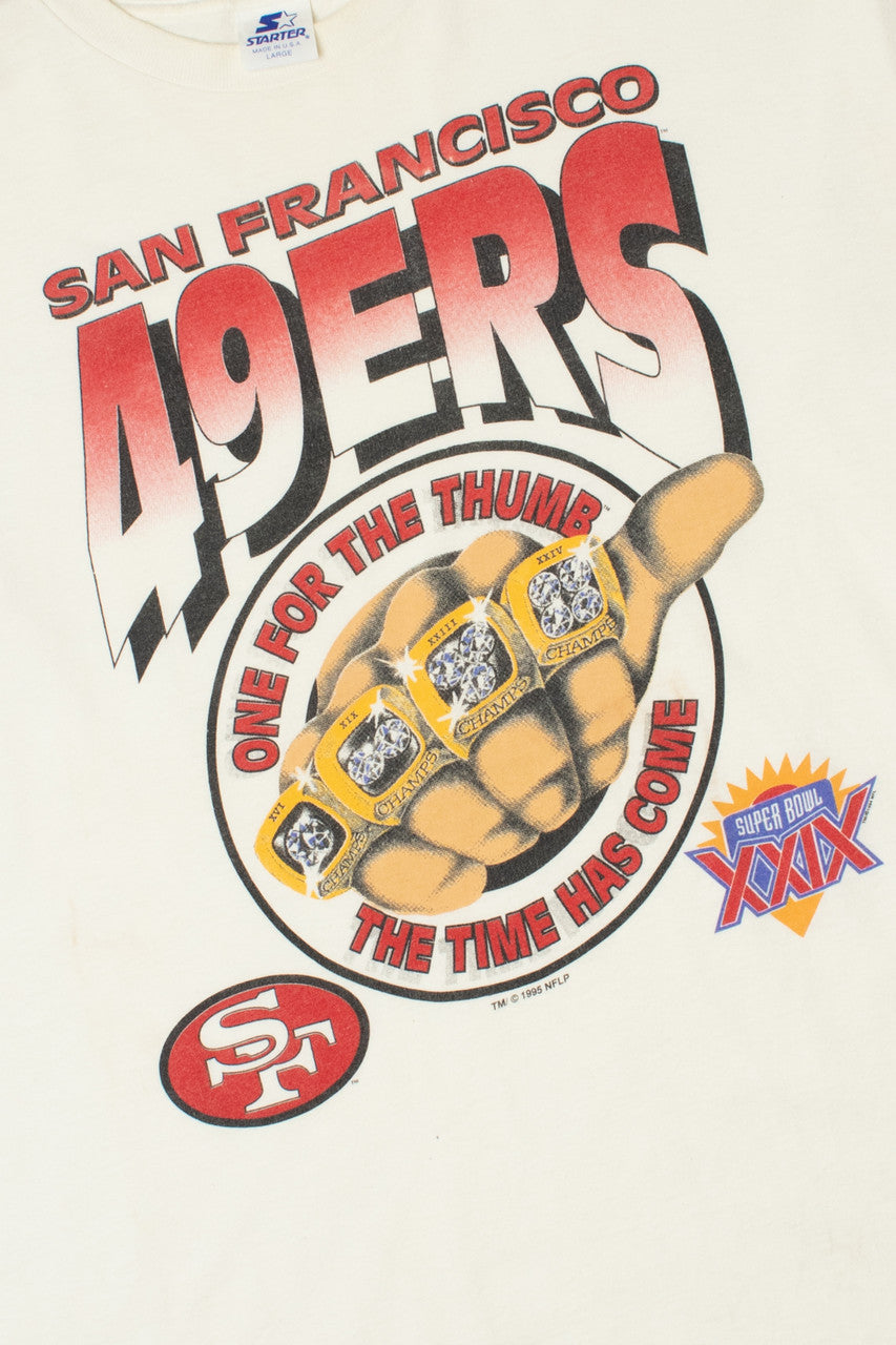Vintage 1995 San Francisco 49ers Super Bowl XXIX Starter T-Shirt