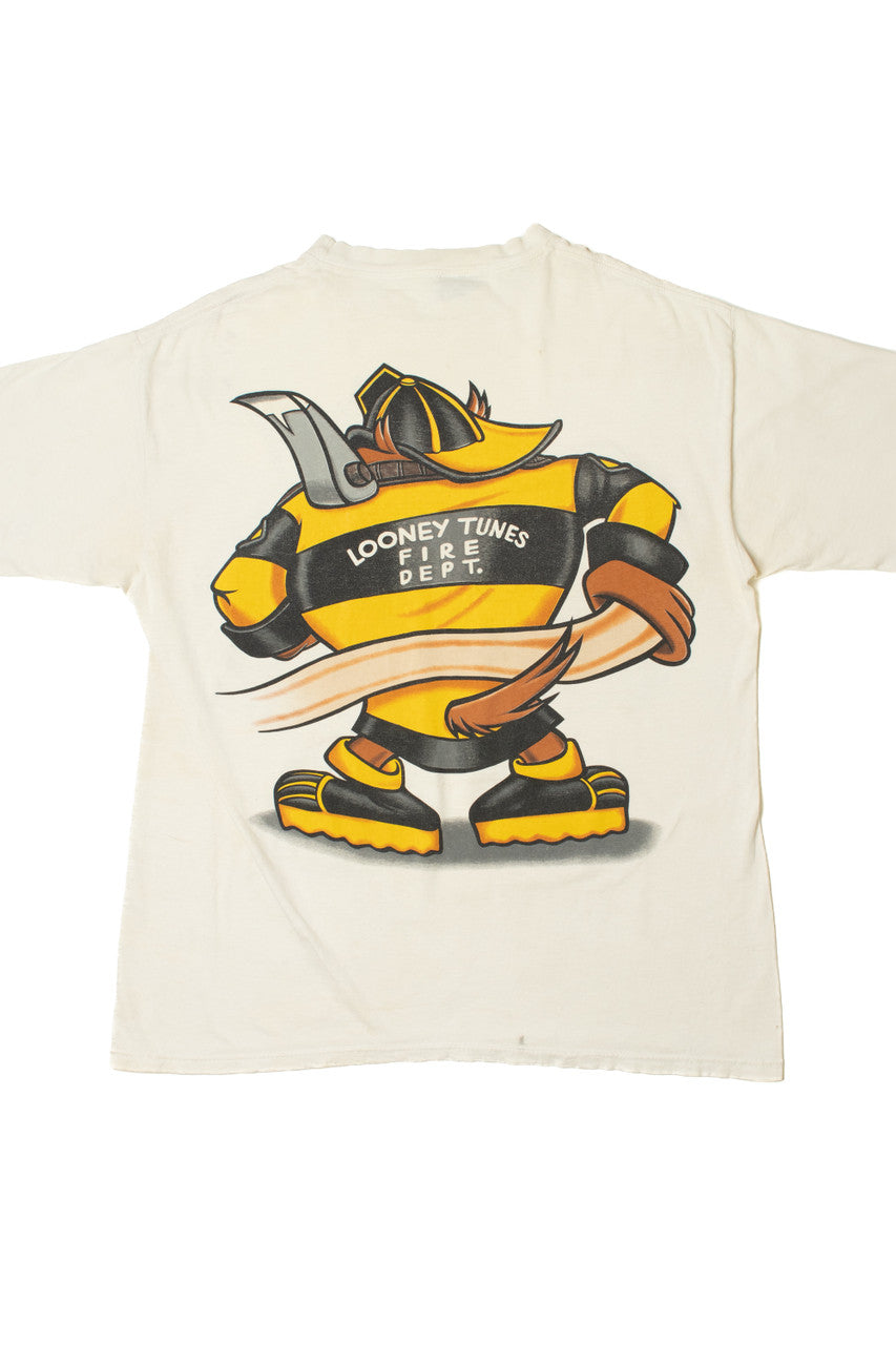 Vintage Taz "Looney Tunes Fire Dept." Firefighter T-Shirt