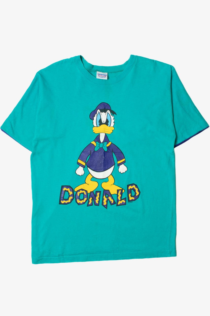 Vintage Angsty "Donald" Donald Duck The Disney Store Double Sleeve T-Shirt