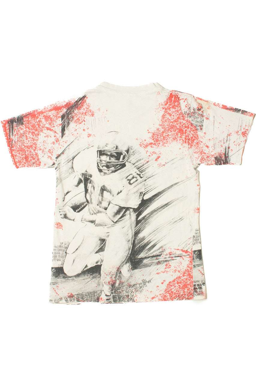 Vintage Kansas City Chiefs NFL Football All Over Print T-Shirt