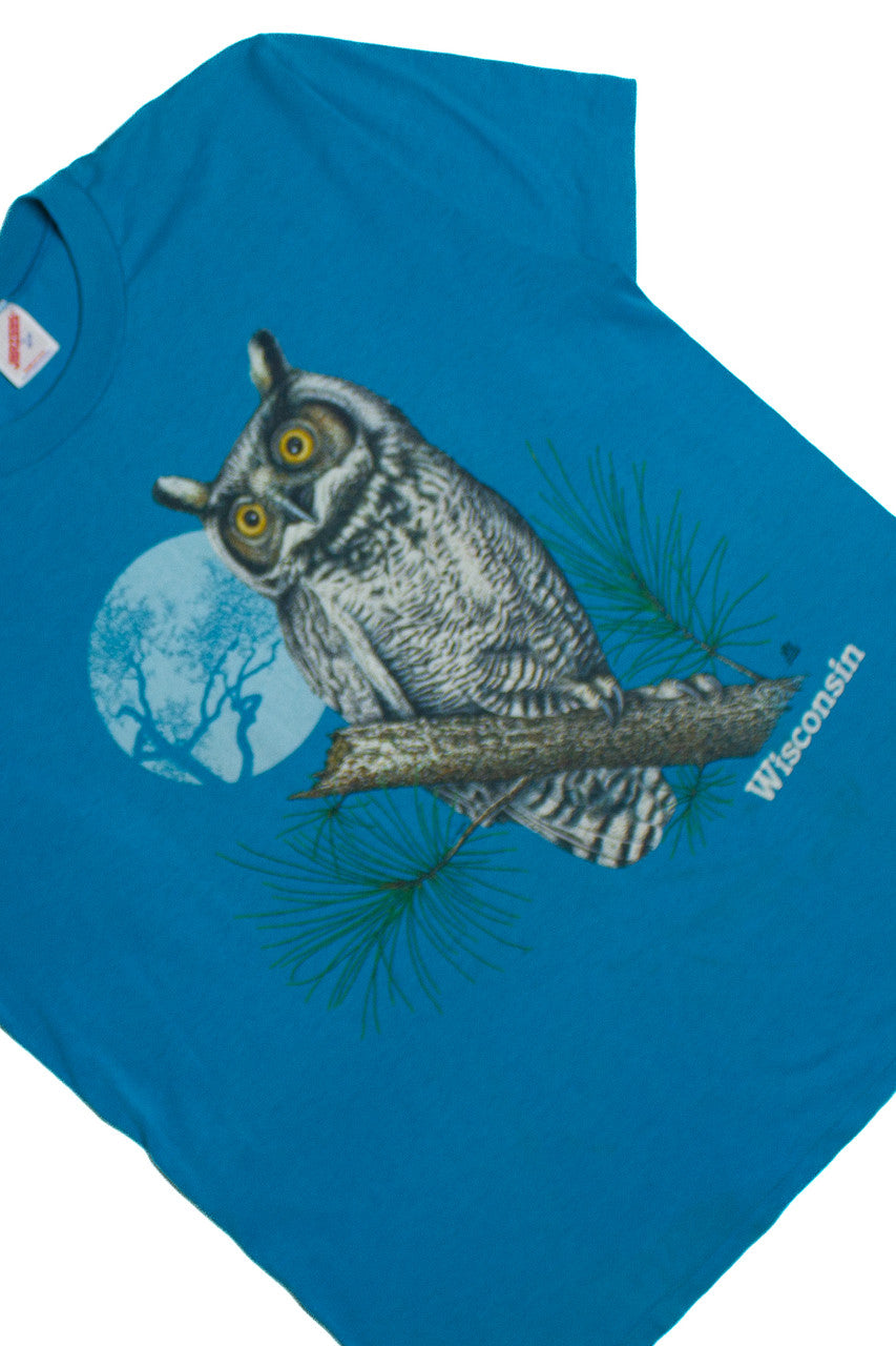 Vintage Wisconsin Owl T-Shirt (1990s) 9475