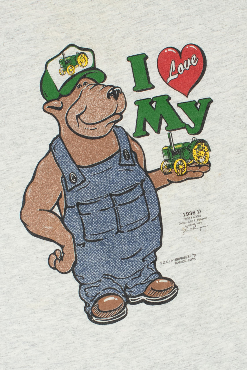 Vintage "I Love My Tractor" T-Shirt
