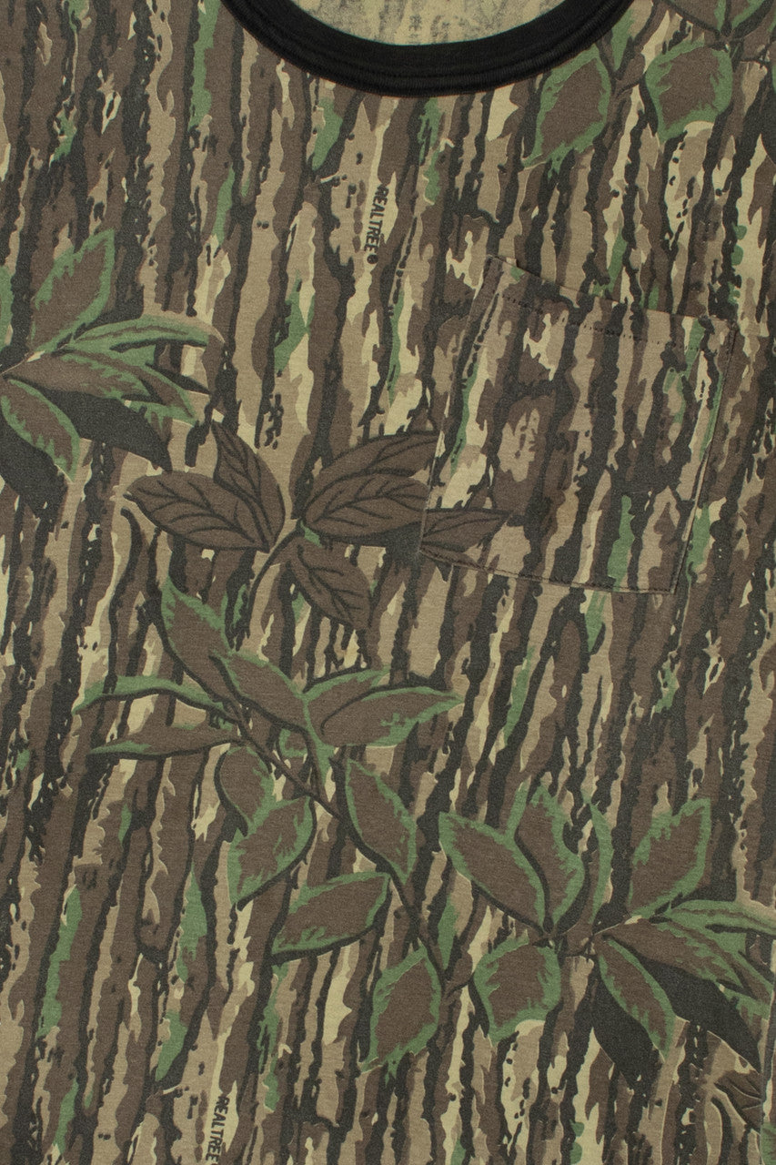 Vintage Realtree Camo Square Pocket Long Sleeve T-Shirt
