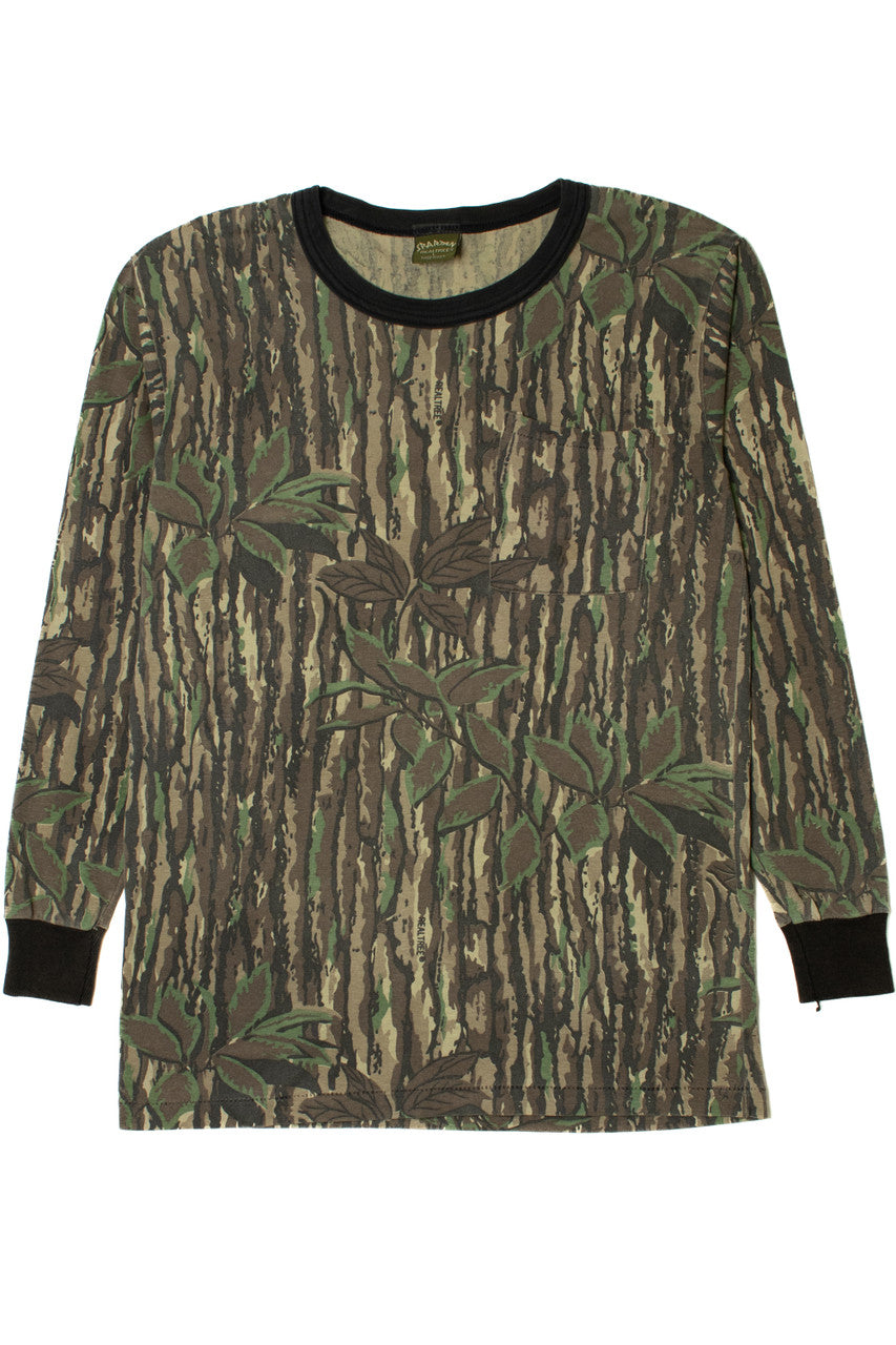 Vintage Realtree Camo Square Pocket Long Sleeve T-Shirt