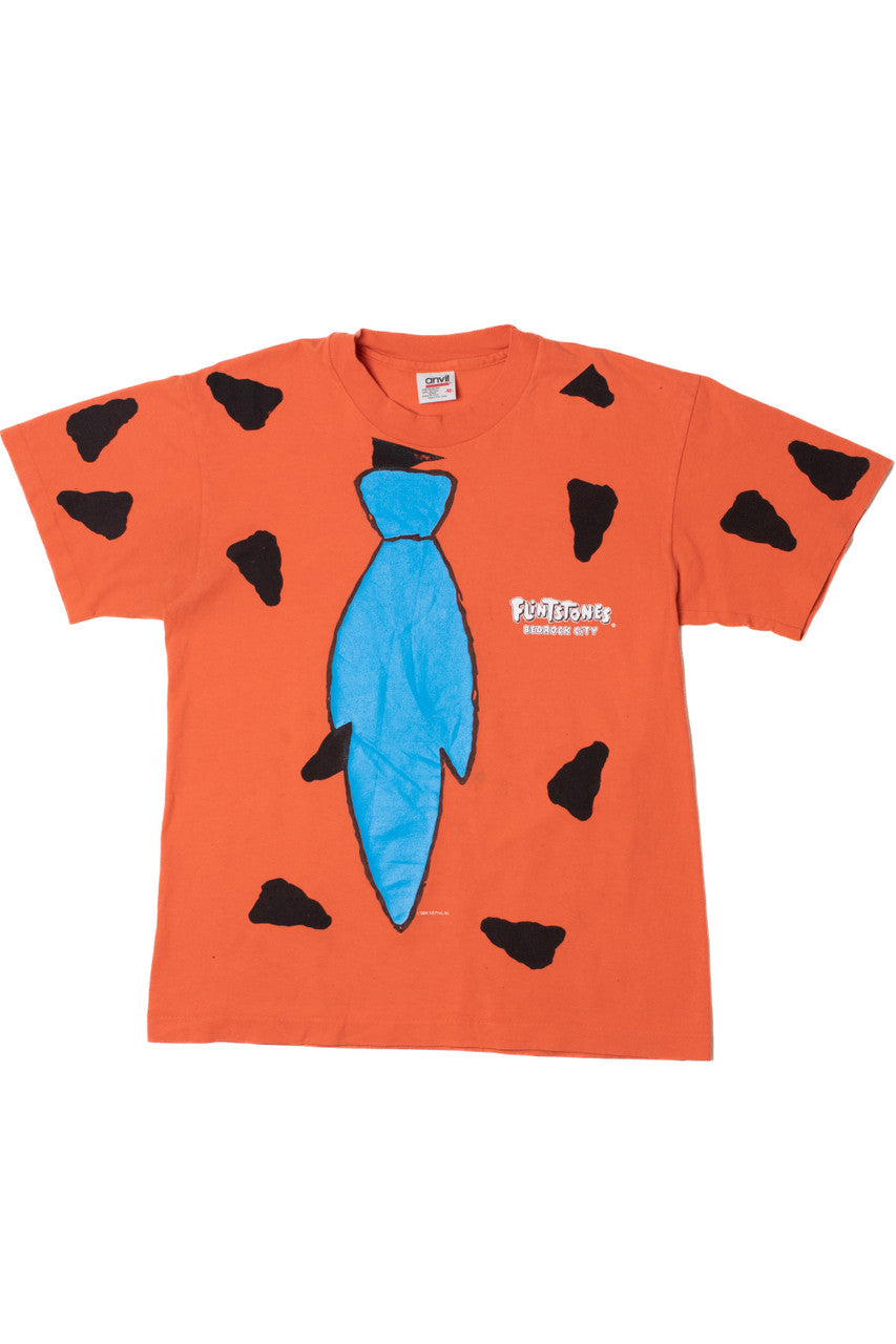 Vintage 1994 Flintstones Fred All Over Print Costume T-Shirt