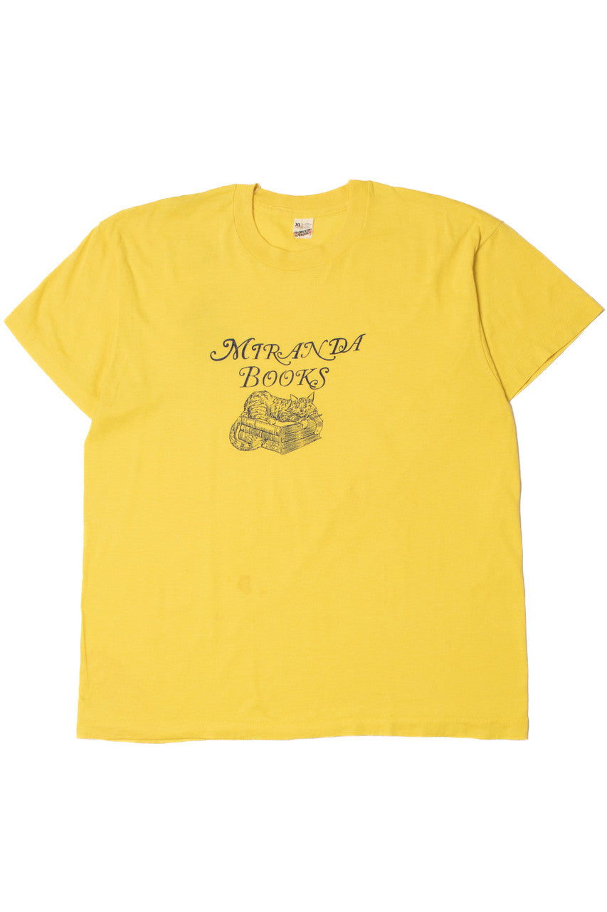 Vintage "Miranda Books" Cat Graphic T-Shirt