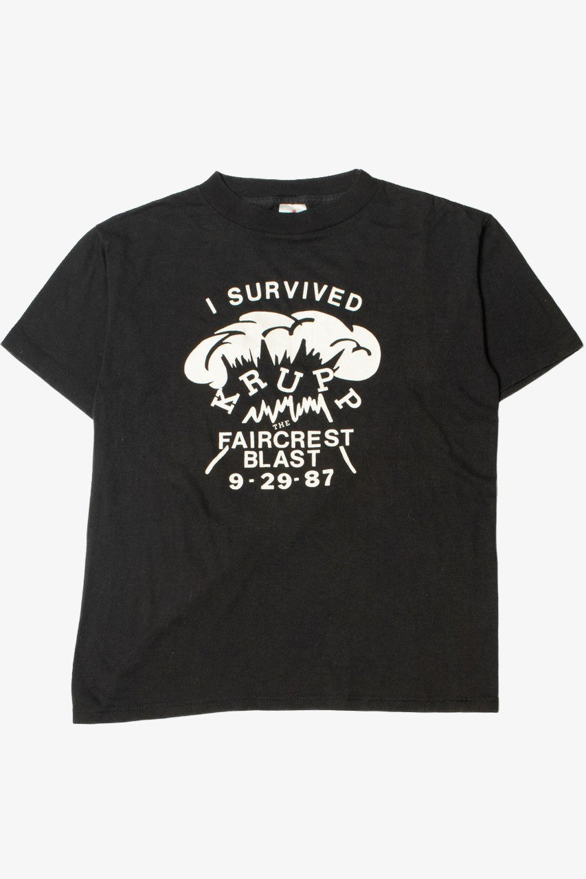 Vintage 1987 "I Survived The Faircrest Blast" T-Shirt