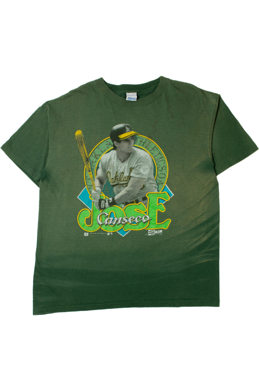 Vintage 1990 Jose Canseco Oakland A's MLB Baseball T-Shirt