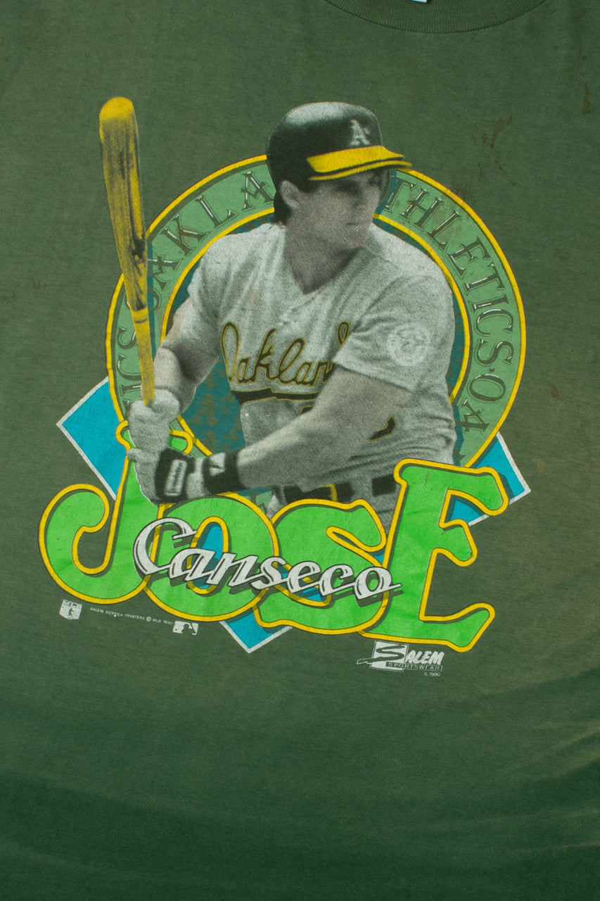 Vintage 1990 Jose Canseco Oakland A's MLB Baseball T-Shirt