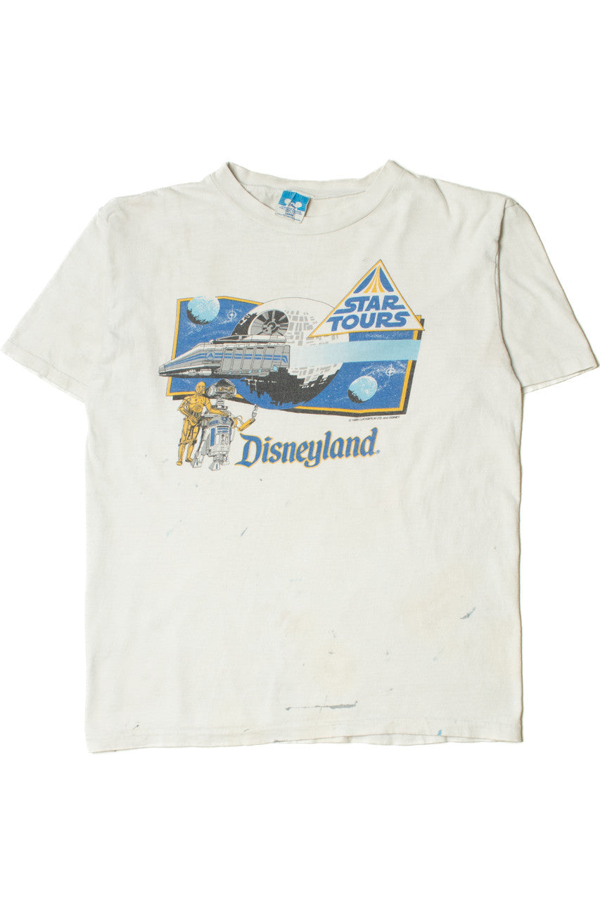 Vintage 1986 Disneyland Star Wars Star Tours Disney T-Shirt