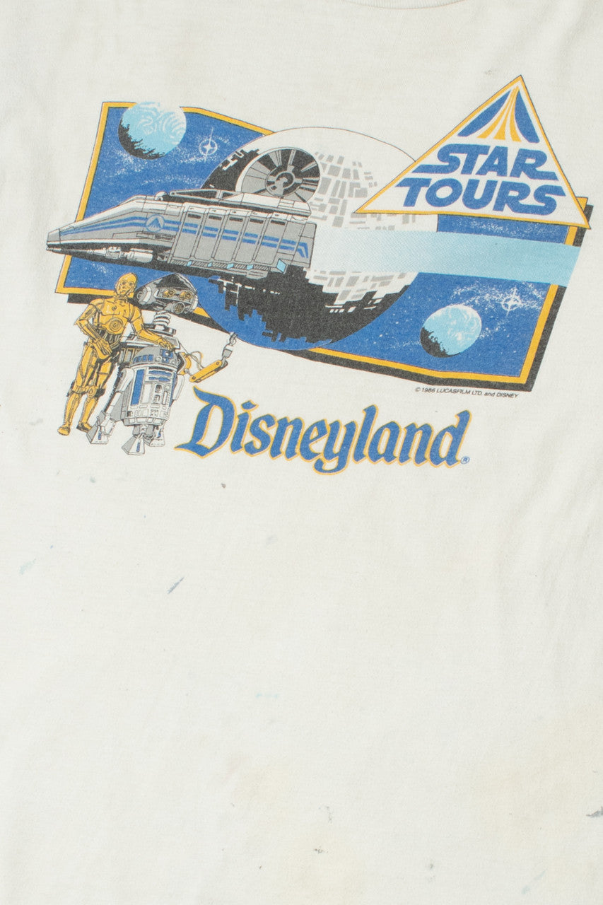 Vintage 1986 Disneyland Star Wars Star Tours Disney T-Shirt