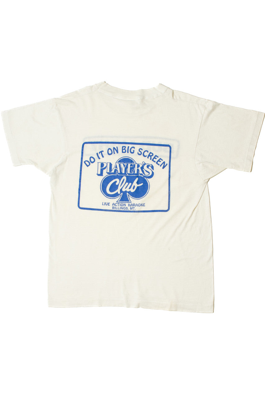 Vintage Bud Light Beer "Players Club" Karaoke T-Shirt