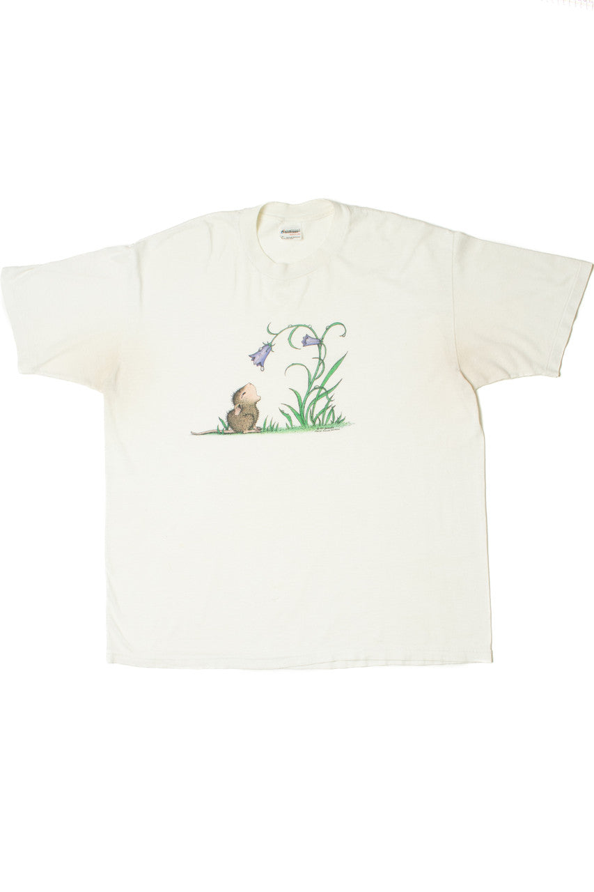 Vintage 1989 "House Mouse Designs" Mouse With Flower T-Shirt