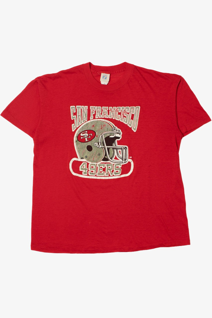90s GARAN NFL 49ers スウェット レッド ビッグロゴ - メルカリ