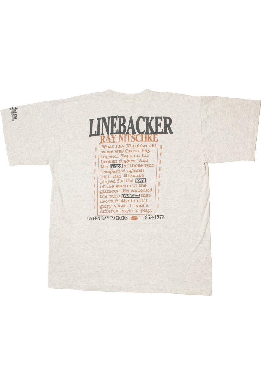 Vintage 1993 Nitschke Green Bay Packers Linebacker T-Shirt