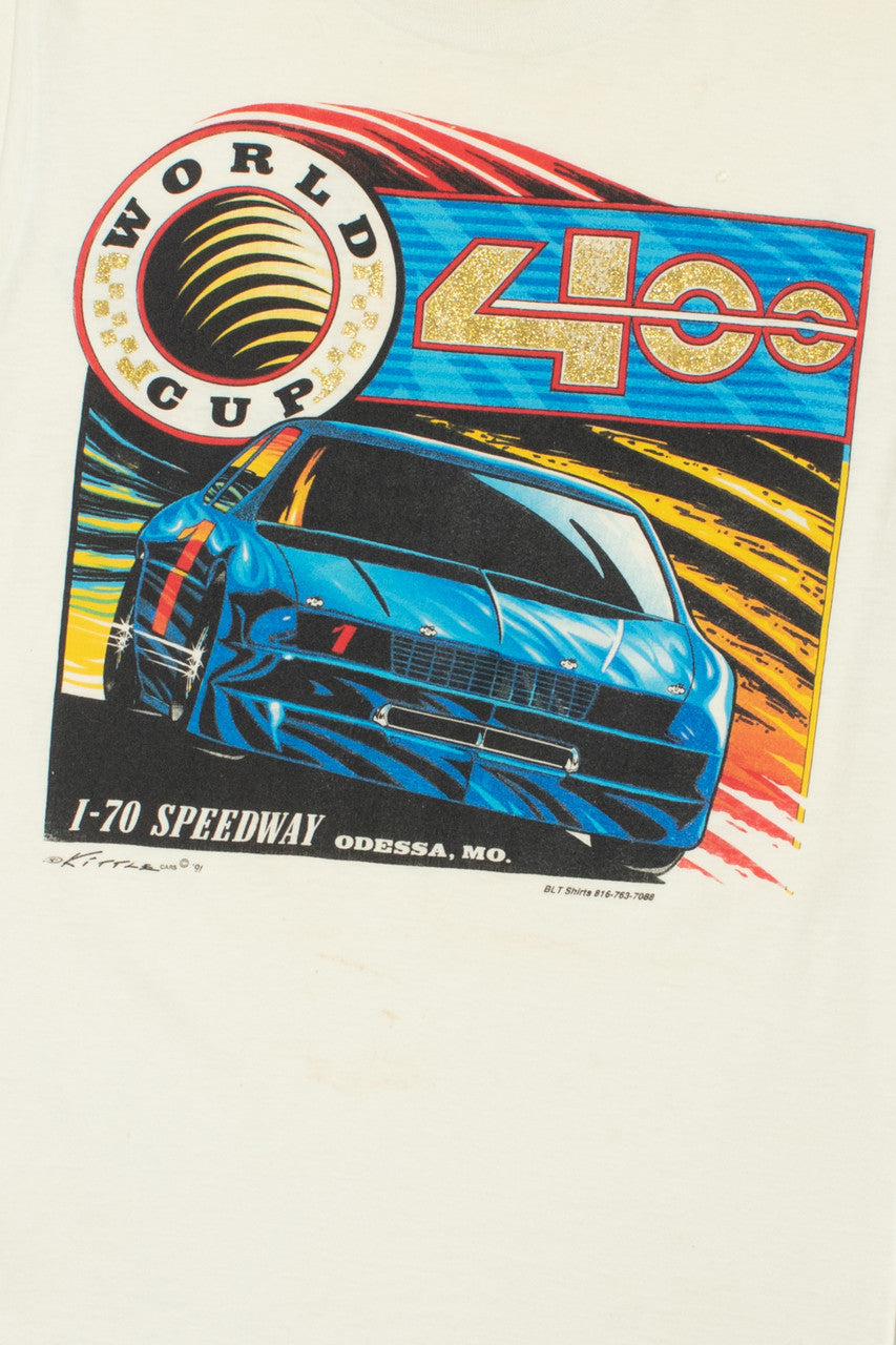 Vintage I-70 Speedway World Cup 400 Racing T-Shirt