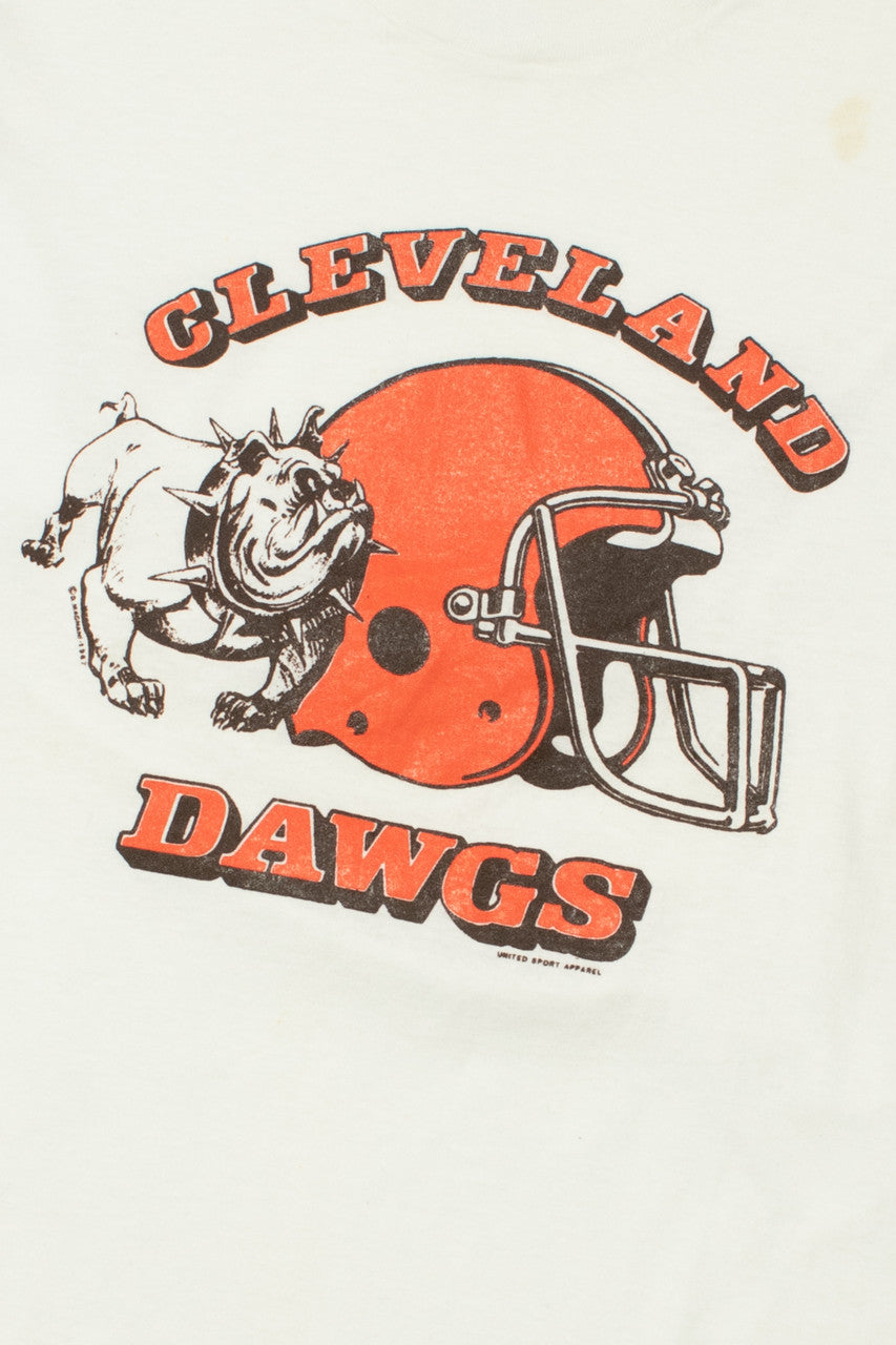Vintage "Cleveland Dawgs" Football Long Sleeve T-Shirt