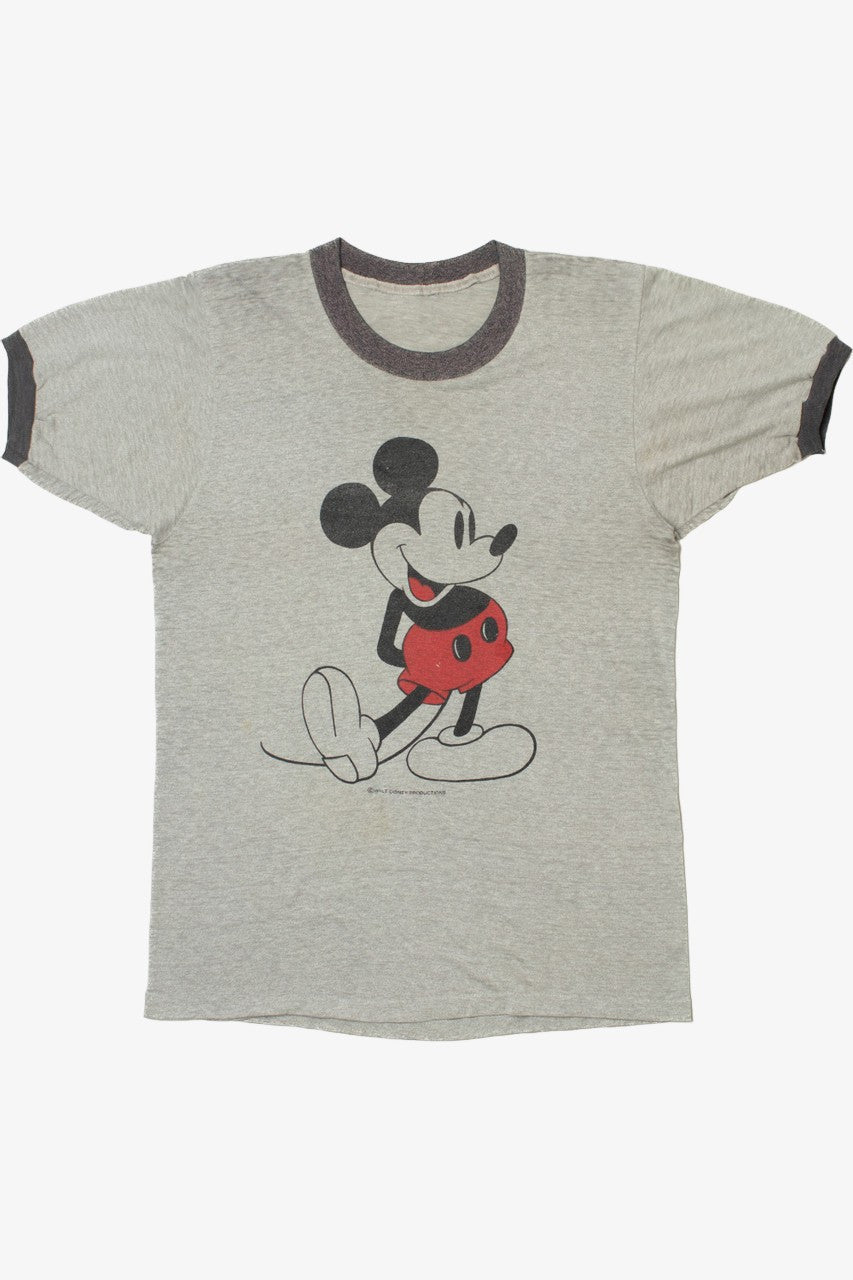 Vintage Mickey Mouse Walt Disney Productions Ringer T-Shirt