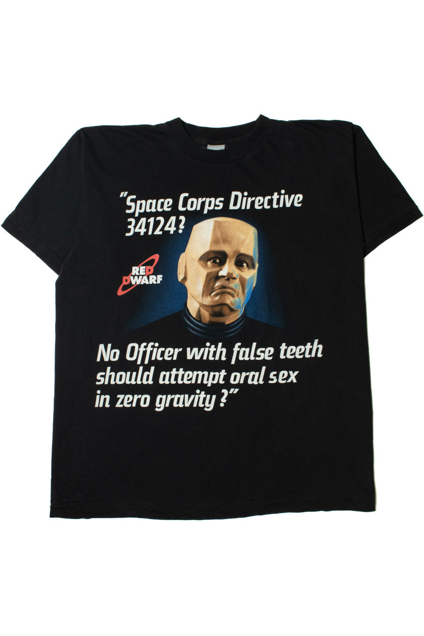 Vintage Red Dwarf Sci Fi "Space Corps Directive" T-Shirt