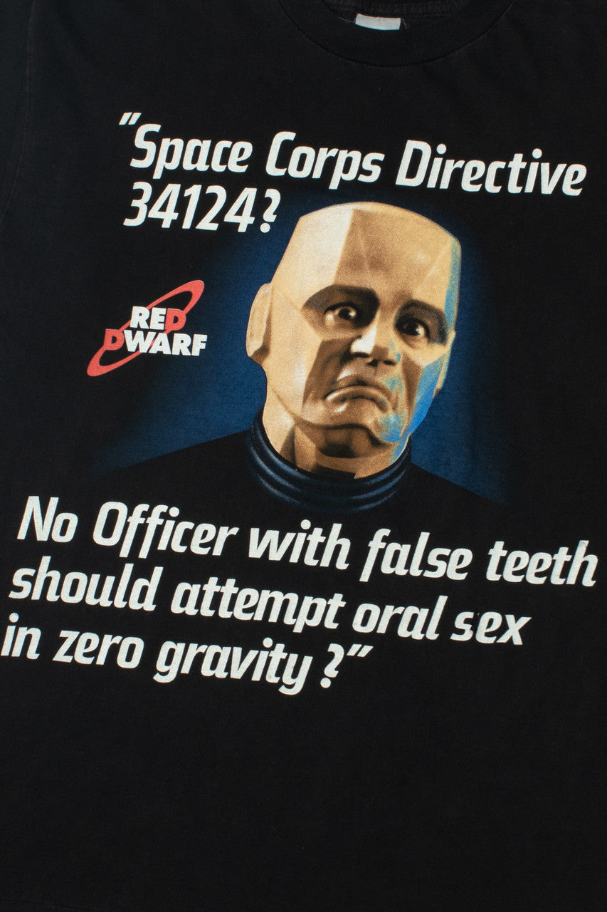 Vintage Red Dwarf Sci Fi "Space Corps Directive" T-Shirt