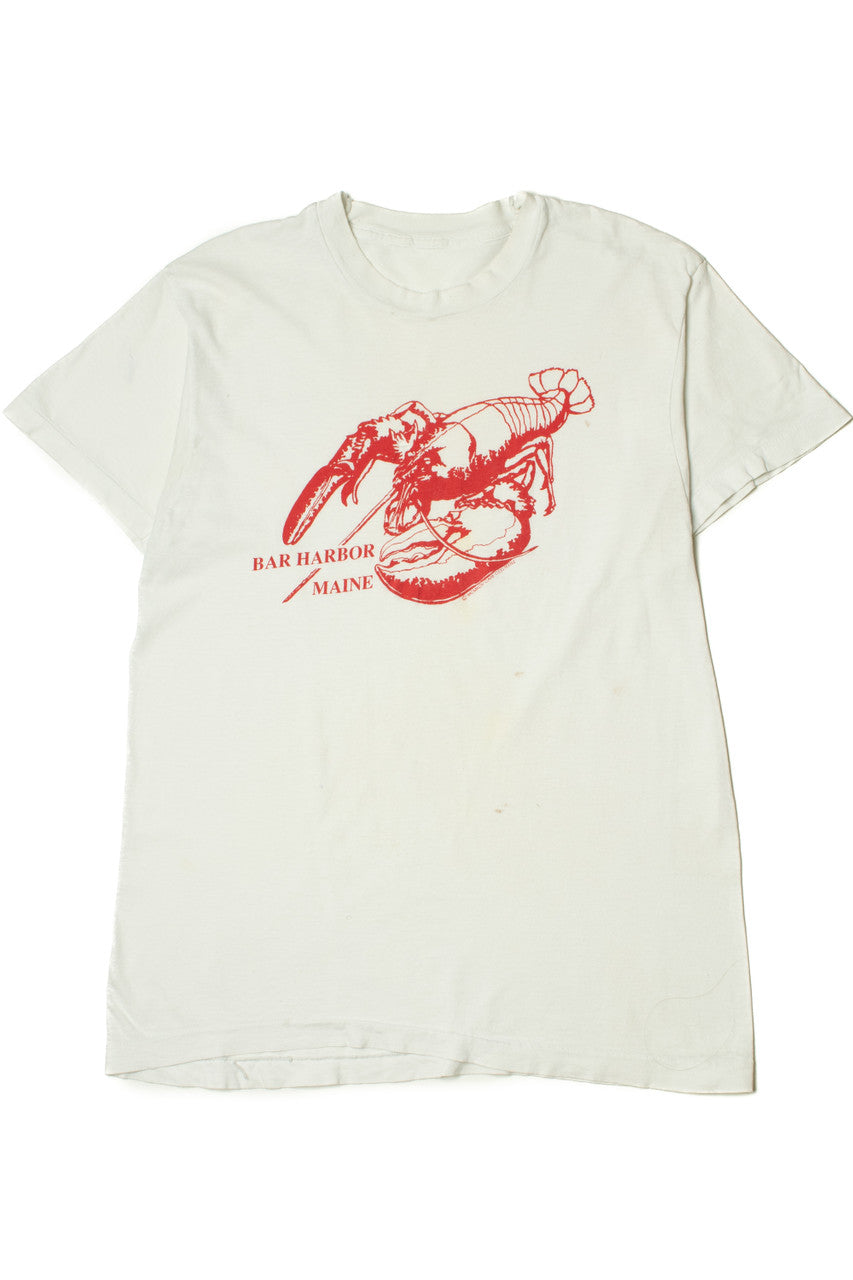 Vintage 1994 Distressed "Bar Harbor Maine" Lobster T-Shirt