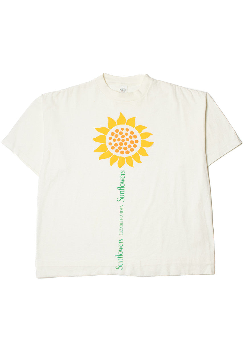 Vintage Elizabeth Arden Sunflowers Perfume Promotional T-Shirt (1990s)