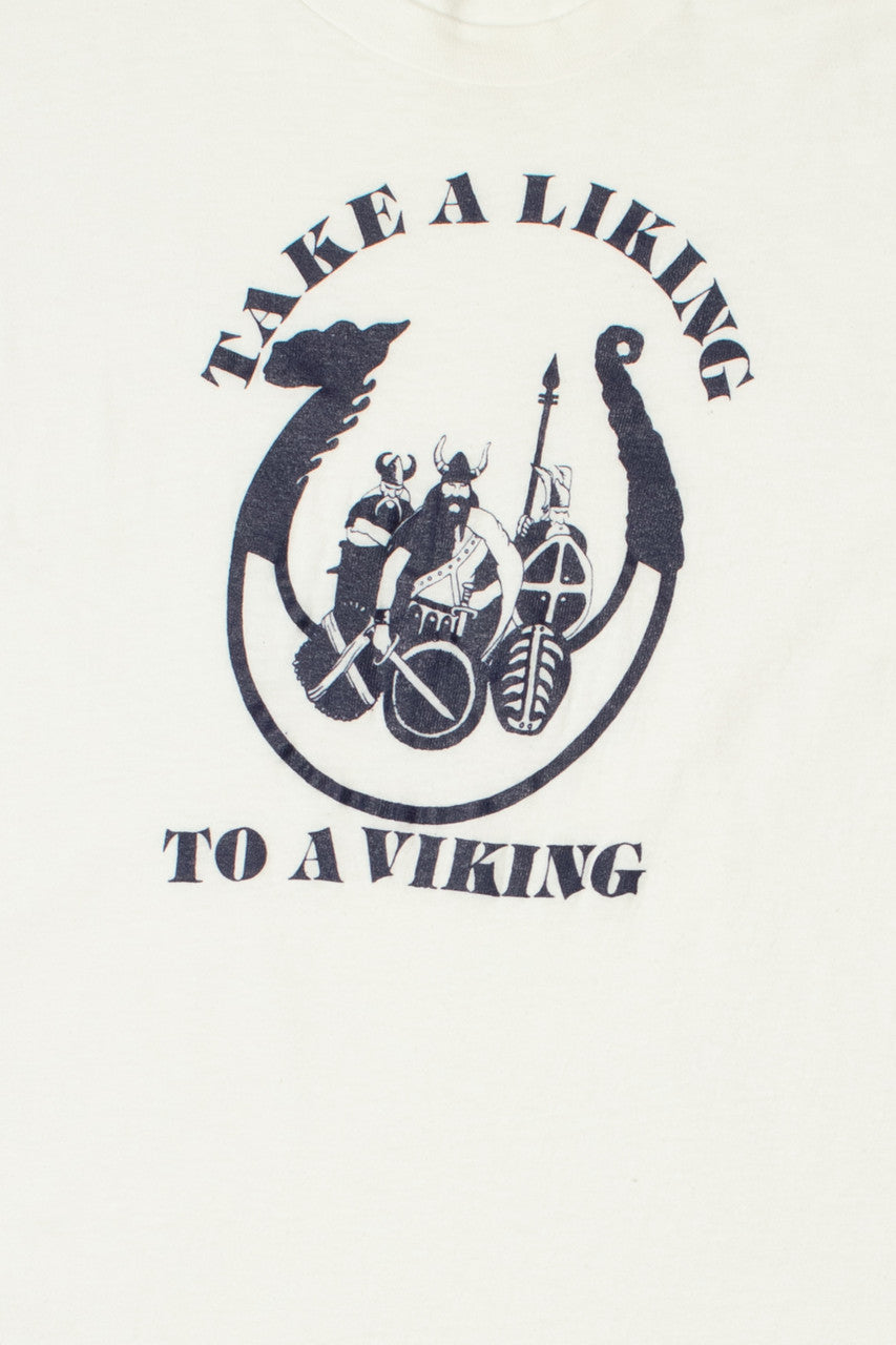 Vintage "Take A Liking To A Viking" T-Shirt (1980s)