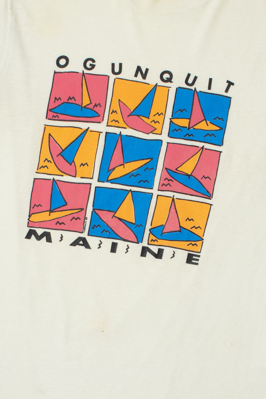 Vintage Ogunquit Maine Sailing Single Stitch T-Shirt