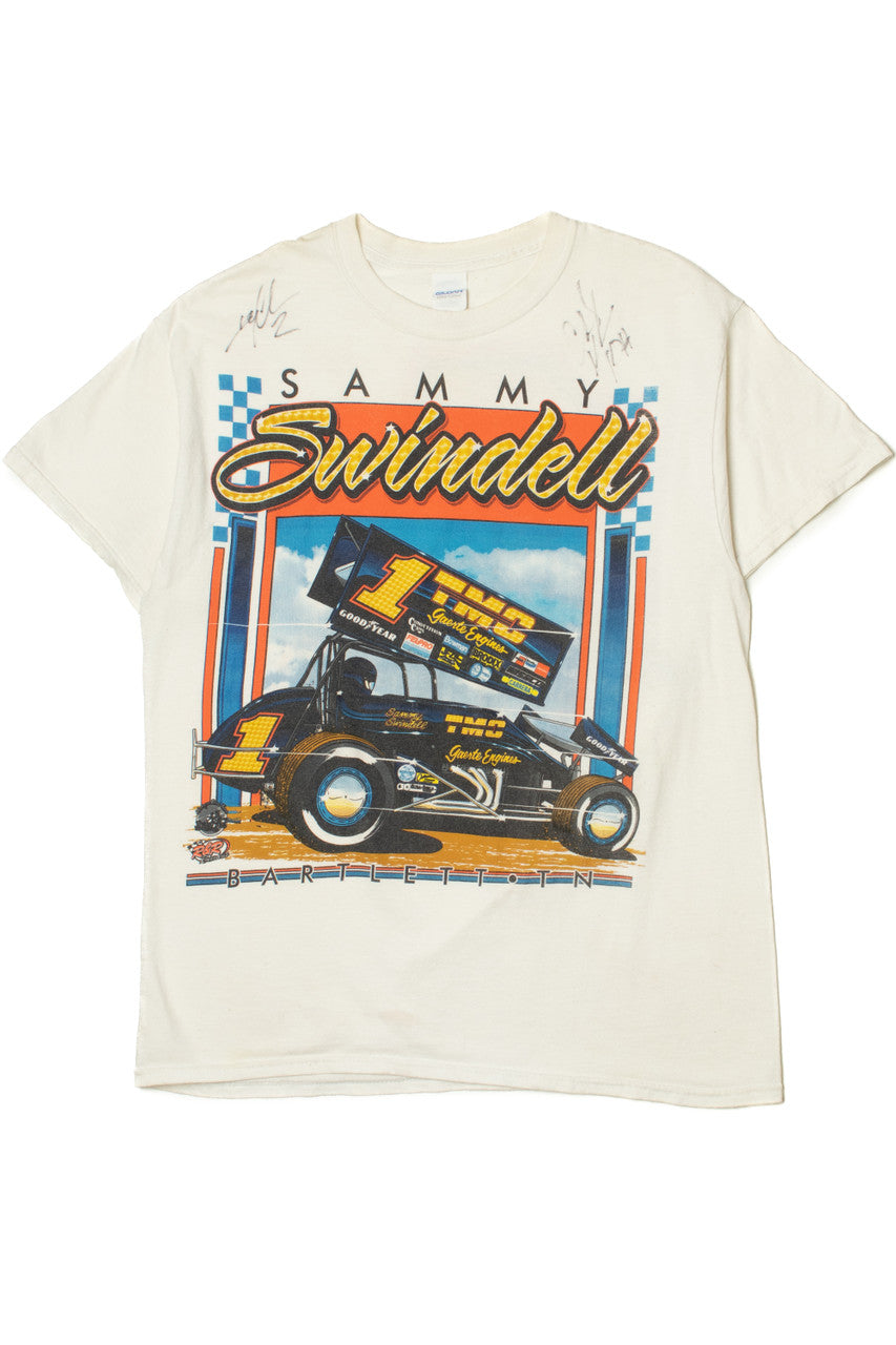 Signed Sammy Swindell Sprint Car Racing T-Shirt