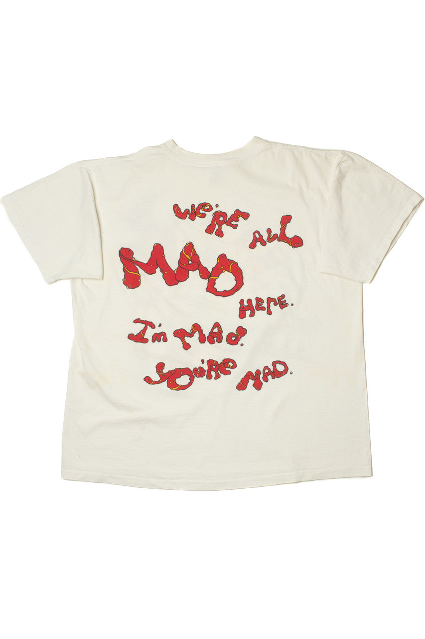 Vintage "We're All Mad Here" Alice In Wonderland Cheshire Cat Andazia T-Shirt