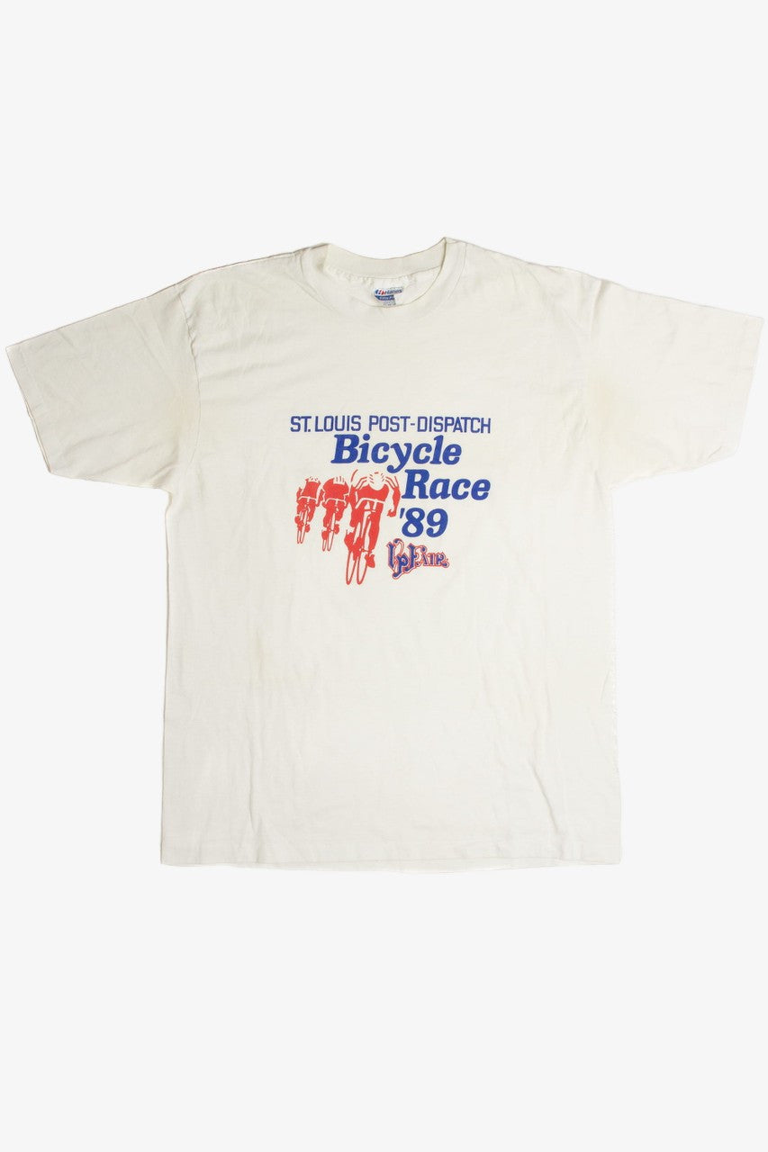 Vintage St. Louis Post Dispatch Bicycle Race T-Shirt (1980s)