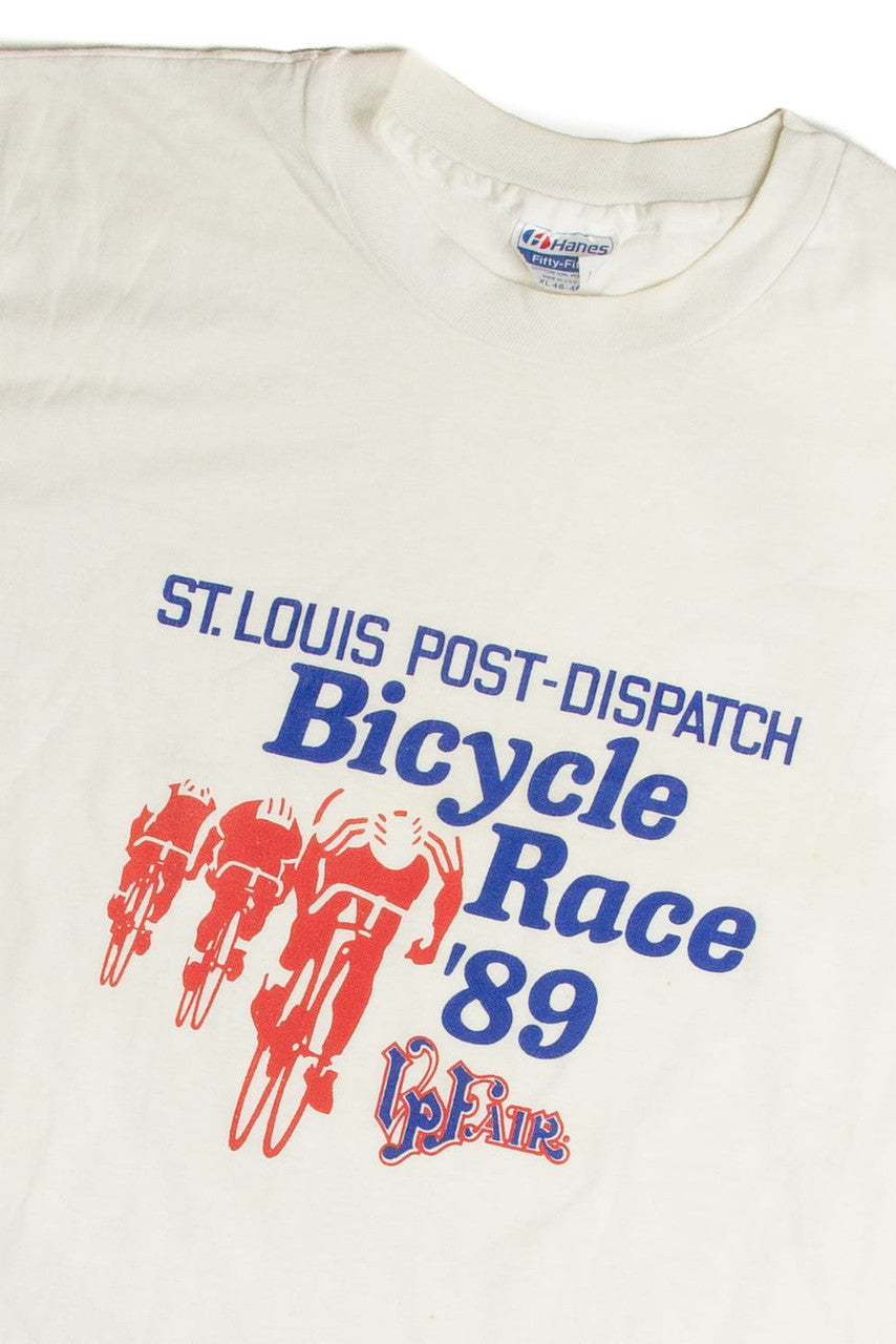 Vintage St. Louis Post Dispatch Bicycle Race T-Shirt (1980s)