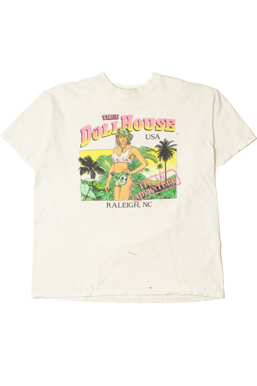 Vintage "Thee Doll House" USA Gentlemen's Club T-Shirt (1990s)