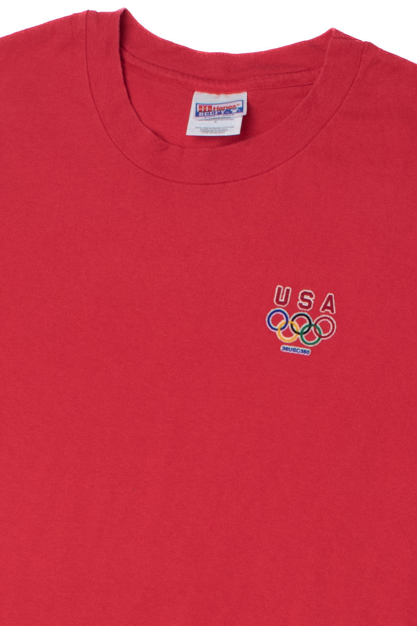 Vintage Embroidered "USA" Olympics Logo T-Shirt