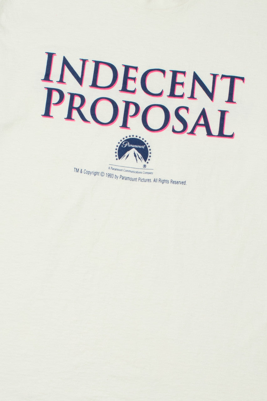 Vintage 1993 "Indecent Proposal" Video Warehouse Paramount Movie Promo T-Shirt