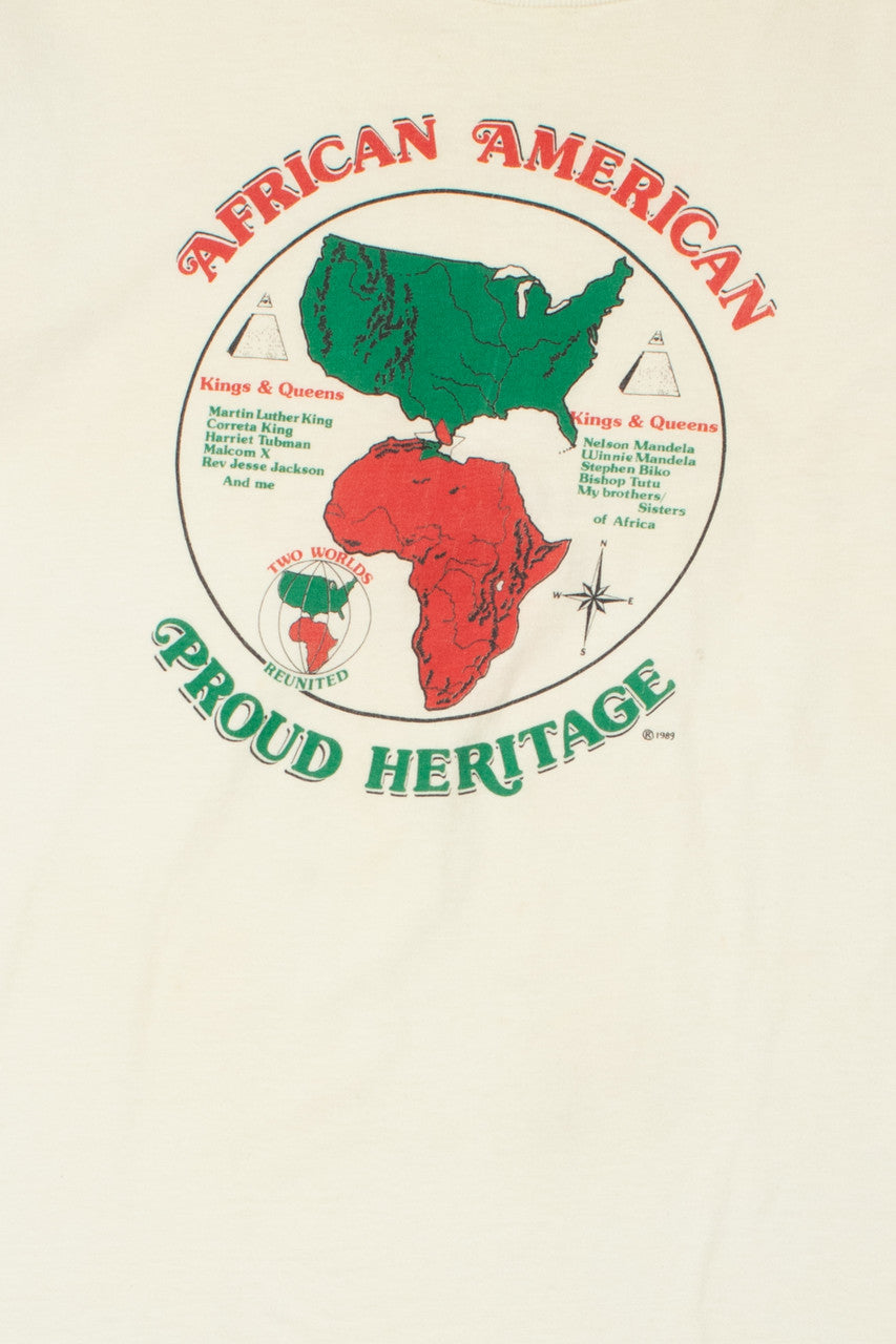 Vintage 1989 "African American Proud Heritage" T-Shirt