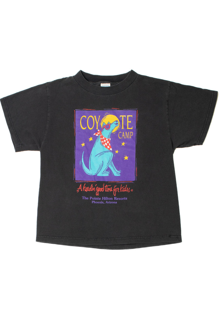 Vintage "Coyote Camp" Paw Print Back Single Stitch T-Shirt